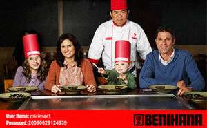 A family guest photograph created at Benihana